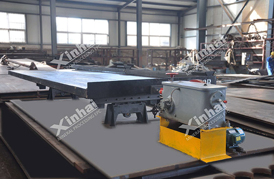 shaking table gravity separation machine.jpg shaking table gravity separation machine is working